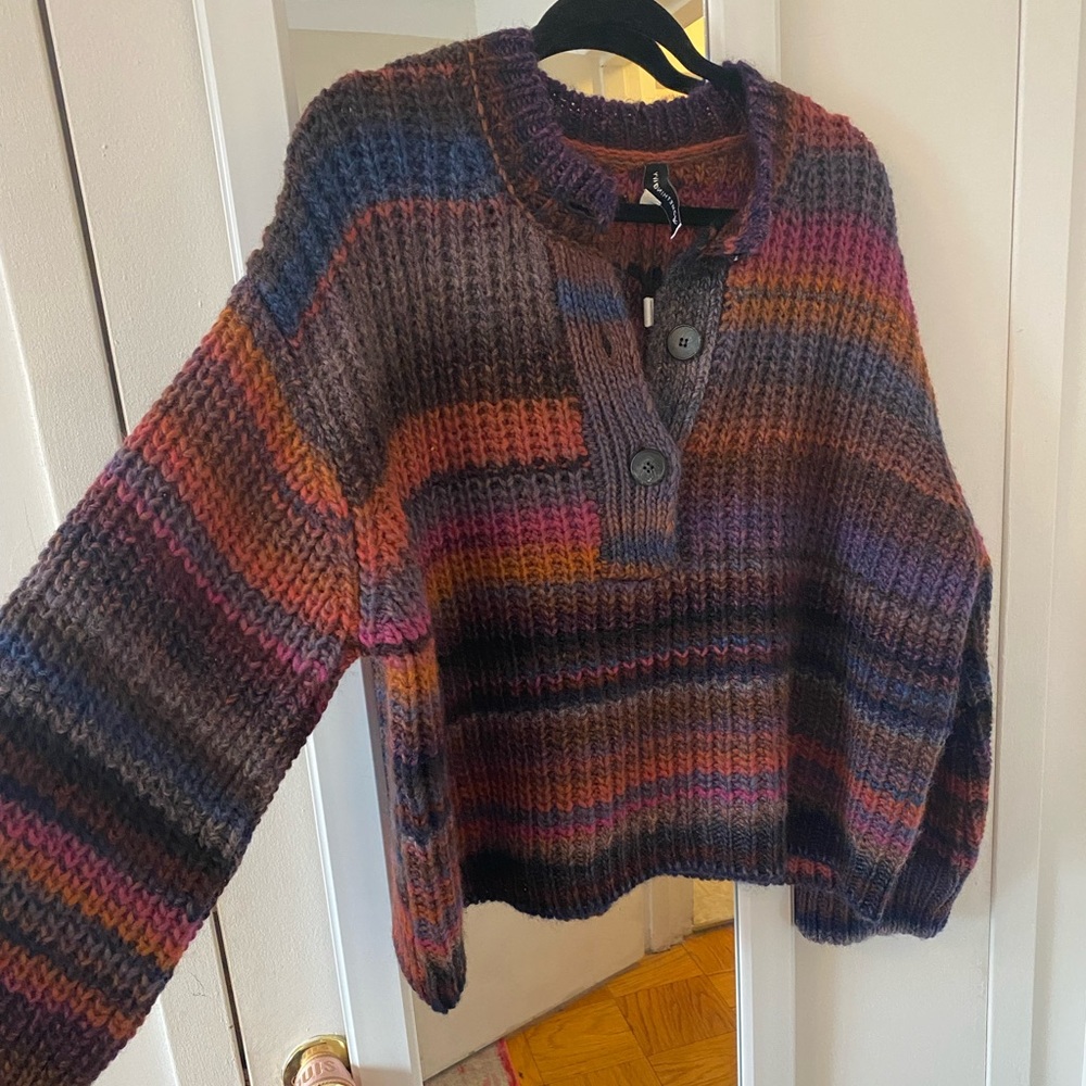 Something Navy Multi-Color Sweater